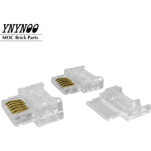 NEW Crystal Head Connectors with Metal Chip Block Brick Parts fit for WeDo2.0 Sensor Motors 45300 WeDo 2.0 Core Set Robotic Toys