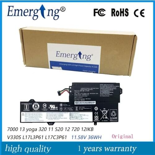 11.58V 36WH New Original Laptop Battery for Lenovo L17C3P61 L17M3P61 L17L3P61 7000 13 yoga 320 11 520 12 720 12IKB V330S V530S