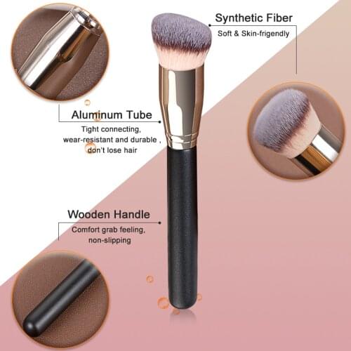 Professional Foundation Concealer Makeup Brushes Flat Large Face Repair Brush Contour Brush For Liquid Cream Powder