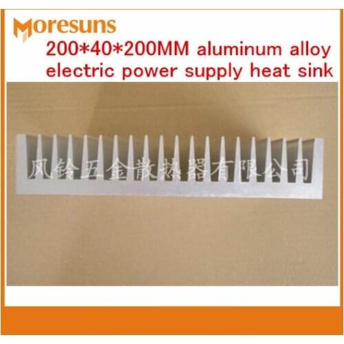 High power industrial electric radiator 200*40*200MM aluminum alloy electric power supply heat sink Electronics Production