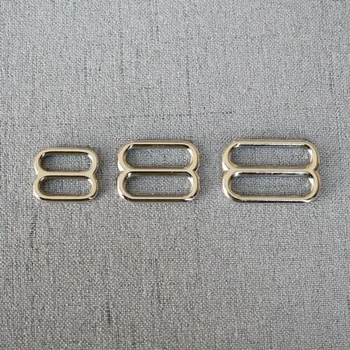 1 Pcs/Lot 15mm 20mm 25mm Silver DIY Tri Glides Slide Bar Rectangle Adjuster Buckle for Leather Craft Bags Shoulder Shose