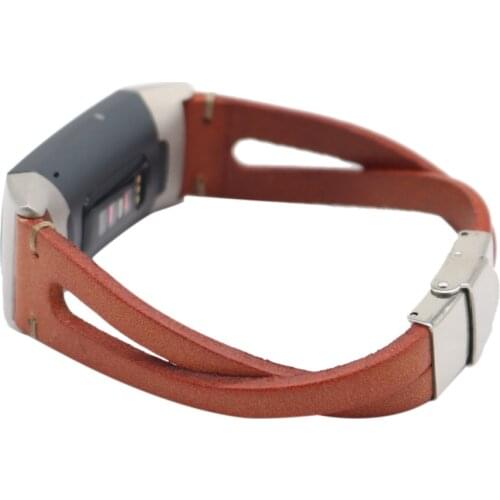 Fashion Wrist Strap Replacement Leather Wristband Sport Bracelet Band Watch Strap For Fitbit Charge 3 Smart Watch Accessories