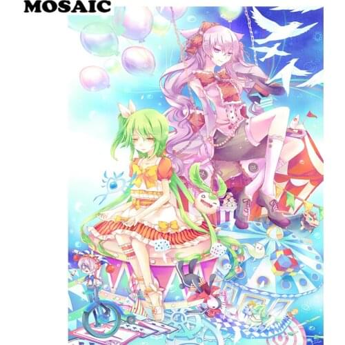 Modern decor cartoon girl diamond Painting diamond embroidery round square mosaic painting cross stitch Home Decor,girl gift