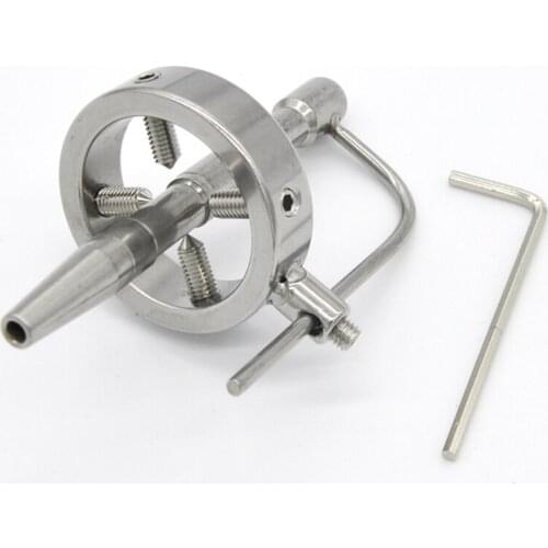 Stainless Steel Catheters Sounds Urethral Sound With 4 Teeth Penis Ring Chastity Urethral Medical Catheter BDSM Sex Toys For Men