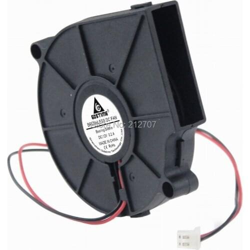 Gdstime DC 12V 7515 2 Pin 7cm 75mm x 15mm Brushless Turbo Centrifuge Cooling Blower Fan