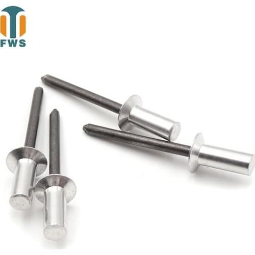 50PCS M4.8*(8-30) mm Aluminum steel countersunk head closed type Mandrel Blind Rivet Nail Pop Rivets for Furniture Car Aircraft