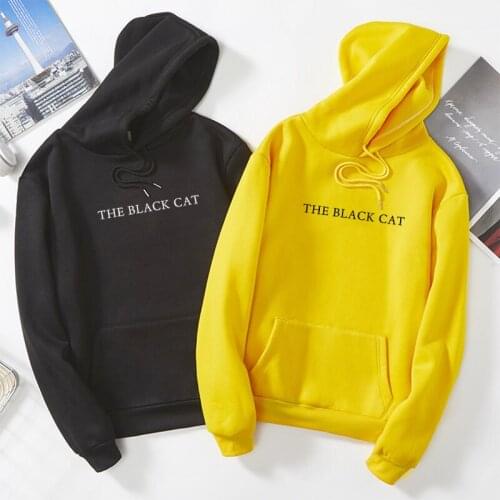 Winter Women Hoodie Jumper Long Sleeve Letter Print Chic Plus Velvet Pullover Hoody Coat Streetwear Sudadera Mujer