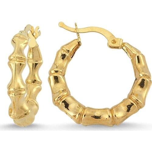 Gold ring earrings 2.1 CM 14 gauge Handy Custom Craftsmanship Gift Gold Earrings Design On Special Occasions