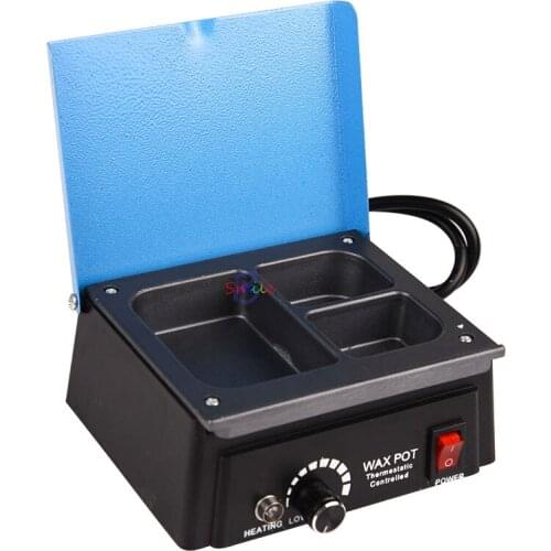 1pcs 3 well Dental Wax Heater Wax Heating Analog Dipping Pot Dental Lab Equipment