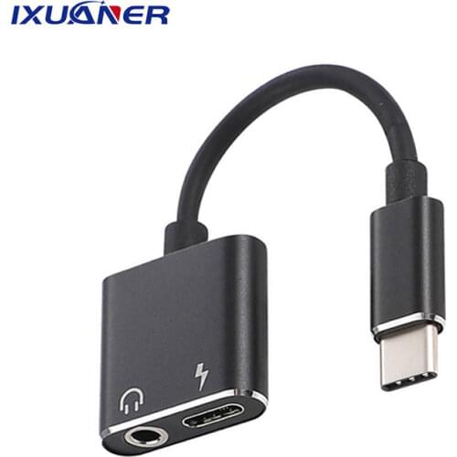 2 in1 Type-C USB C to 3.5mm AUX Audio Earphone Headphone Jack Adapter Connector Charger Cable for Huawei P30 P20 Pro Mate 9 10