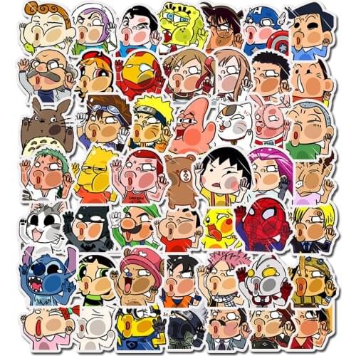 50 Pcs Funny Sticker Cartoon Glass Motorcross Racing Decal Reflective Car Sticker Accessories For Motorbike Car