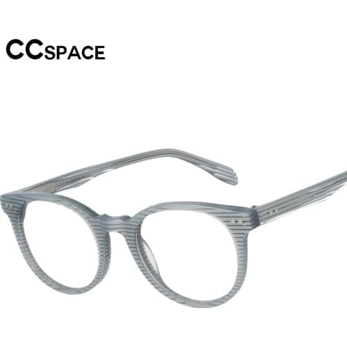 53226 Acetate Optical Glasses Frames Round Stripe Men Women Fashion Computer Eyeglasses