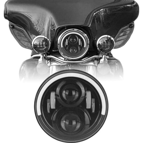 7 Inch Round LED Headlight with White DRL Amber Turn Signal Lamp 60W for Motorcycle for Jeep Wrangler