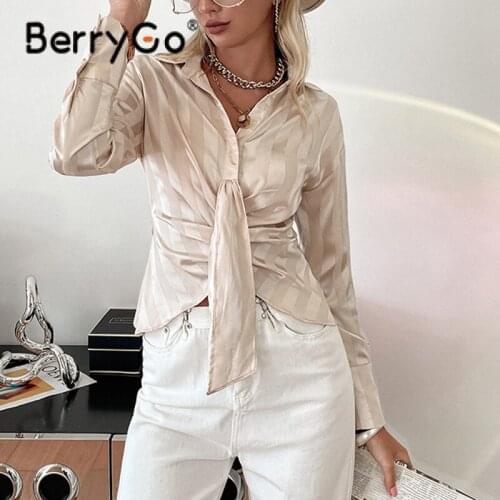 Женские короткие рубашки BerryGo China At AliExpress