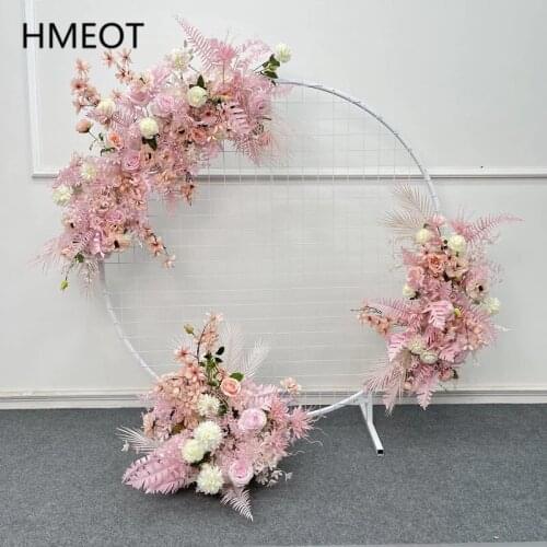 Wedding Props Artificial Flower Row Corner Flower Rose Eucalyptus Flower Arrangement Stage Road Lead Floristry Party Window Show