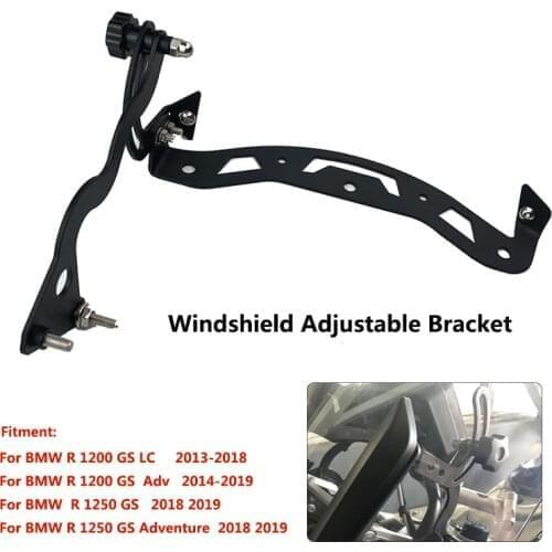 R1200GS Windscreen Bracket Mount For BMW R1200 GS LC Adventure 14-18 / R1250 GS Adventure 18-19 Adjustable Windscreen Holder