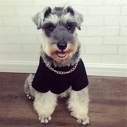 Dog T-shirt Spring Autumn Winter Pet Dog Clothes Tee Shirt Fashion Schnauzer Clothing Cat Pomeranian Poodle Pug Corgi Costume