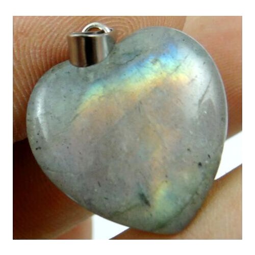 Groothandel Diverse natuurlijke labradoriet steen lapis Opaal tijgeroog mixed charms hart hangers 20mm voor sieraden maken50PCS