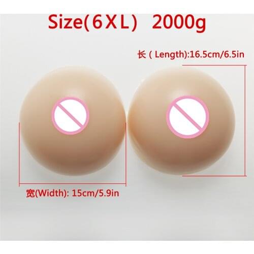 Transvestite False Boobs 2000g/Pair Crossdress Breast Huge Boobs Form Drag Queen Shemale Silicone Artificial Breast