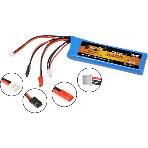Rc Lipo Battery 7.4V 2200mah 8C 2S Lipo Battery for Futaba T6J T8FG 12FG Transmitter for RC Drone