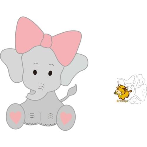 Elephant Bow Metal Cutting Dies Stencil Template For DIY Scrapbooking Embossing Paper Cards Album Making Craft Dies Cut New