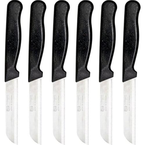 Trend 2021 Solingen Silvery Fruit Knife 6'lı Black посуда для кухни наборы set kitchen vaisselle platos