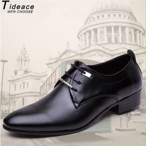 2021 New Quality Leather Mens Shoes Soft Man Dress Shoes Extra Size 45 46 Point Toe Man Split Leather Shoes 2 Color