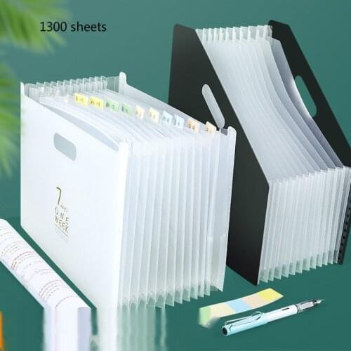 2021 New Arrival Desk File Folder Document Paper Organizer Storage Holder Multilayer Expanding Box School Office Stationery