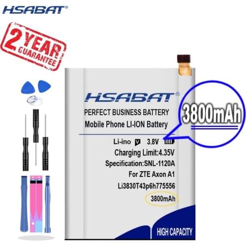 HSABAT 0 Cycle Li3830T43P6h775556 Battery for ZTE Axon A1 AXON A2015 Axon Tianji A2015 TD-LTE Double Lame V7 Max Accumulator
