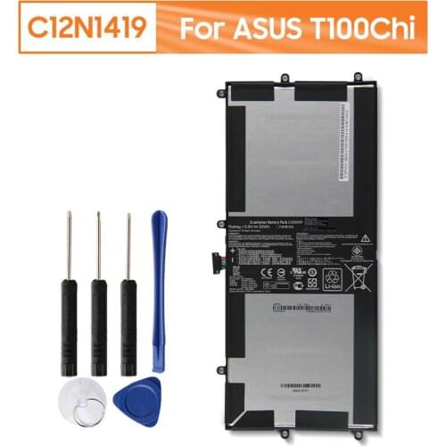 Original Replacement Tablet Battery C12N1419 For ASUS T100Chi T100 Chi Laptop Tablet Genuine Rechargeable Battery 7660mAh