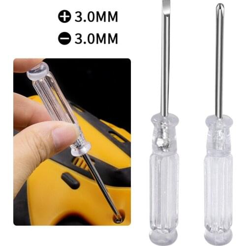 Mini Transparent Crystal Screwdriver 3mm Phillips Slotted Screw Driver Repair Manual Precision Home Appliances Car Repair Tool