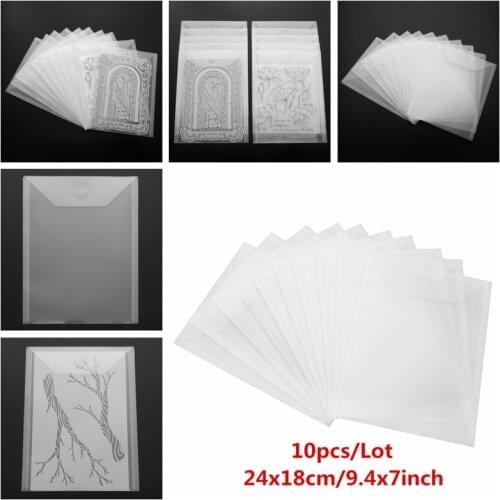10PCS/Set 7x9.4inch/7x5inch Transparent Plastic Storage Bags Durable Crafts For Dies Stamps Collection Organizer Holders Hot