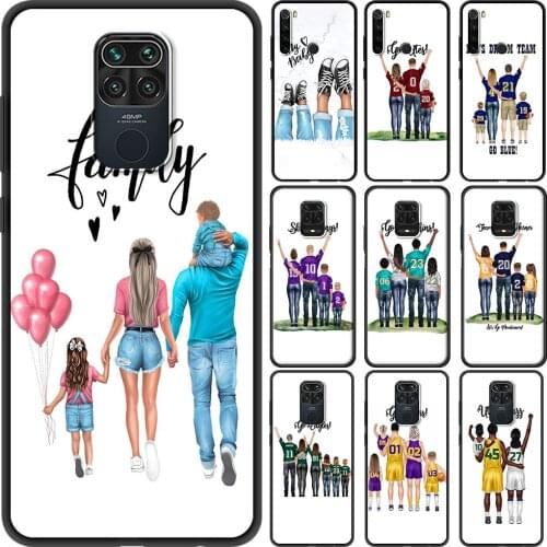 Luxury Coque for Redmi Note 10 Note 9 8 7 9T 8T 9S Pro 7A 8A 9 9A 9C K40 Pro Plus Silicon Phone Case Baby Mother Girl Family