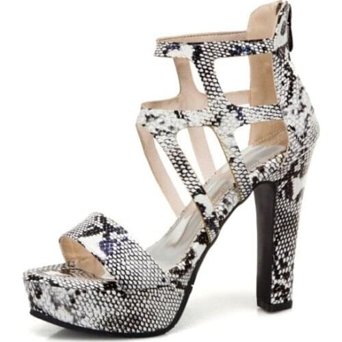 Large Size Snake Style Women High Sandals Fashion Platform Shoes Summer Women Sandals Sexy High Heels