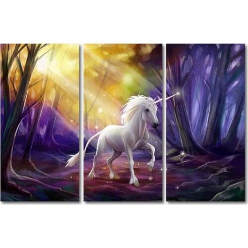 Nordic Decoration Posters And Prints cartoon unicorn oil painting Wall Art Canvas Painting wall Pictures for Living Room decor