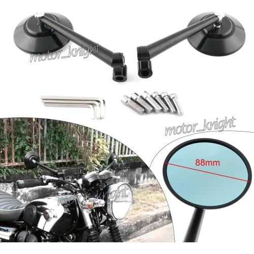 CNC Universal Round Rear side mirror Rearview For YAMAHA 2018 SCR950 XSR900 ABARTH XSR700 BOLT X-MAX 400/300 TRICITY 125 155