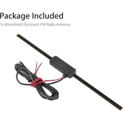 12V Antenna Amplifier 1pc Booster Car Radio Signal Windshield 7-foot cable