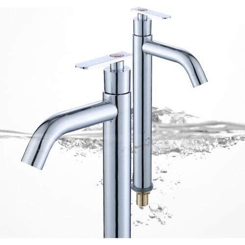 Bathroom Wash Basin Faucet Bathtub Sink Faucet High Quality Stainless Steel Single Cold Faucet