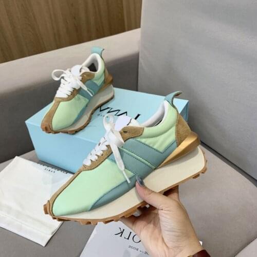 Elad Halabi Spring Thick Sole Casual Daddy Shoes Women Flat Mixed Color Outdoor Walk Tennis Shoes Unisex Plus Size EU 41/42/43