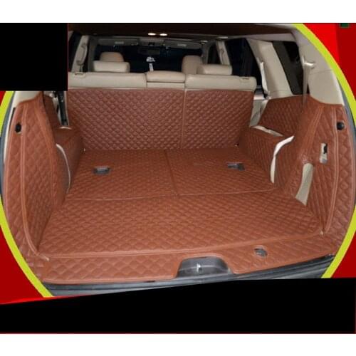 Fiber leather car trunk mat for kia mohave 2009 2010 2011 2012 2013 2014 2015 2016 2017 2018 kia Borrego car accessories