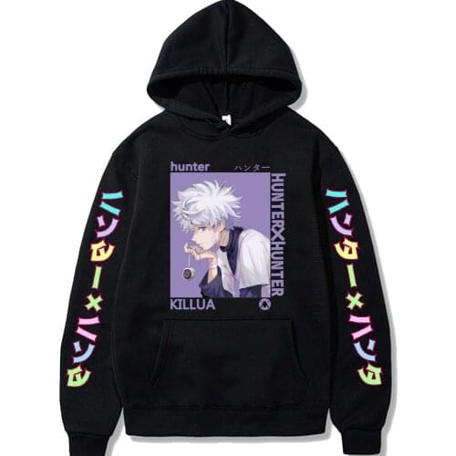 Japan Anime Hunter X Hunter Killua Leorio Kurapika Gon Hisoka Pullover Men Hoodie Long Sleeve Streetwear Manga Graphic Tops