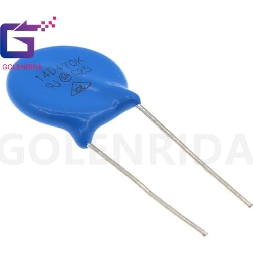 10pcs varistor 14D470K 47V piezoresistor 14D470