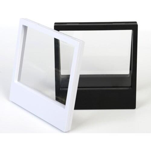20pcs/lot 180*200*20mm PET Membrane box Holder Floating Display Case Earring Gems Ring Jewelry Suspension Packaging Box