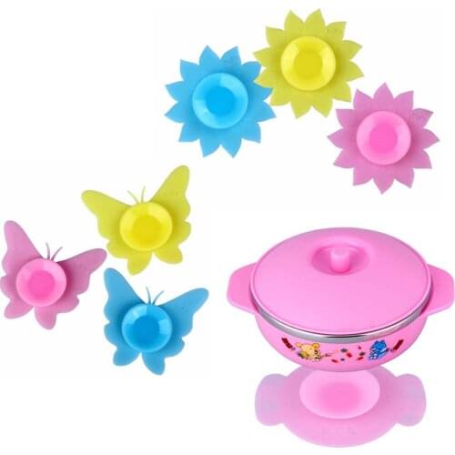 4Pcs Baby Bowl Feeding Food Plate Kids Infant Tray Dishes Anti-skid Tableware Placemat Magic Suction Silicone Tableware Sucker
