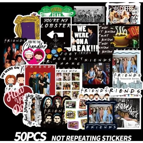 50pcs New Friend Stickers TV Series Show Graffiti Stickers for Guitar Laptop Helmet Car Motorcycle Waterproof