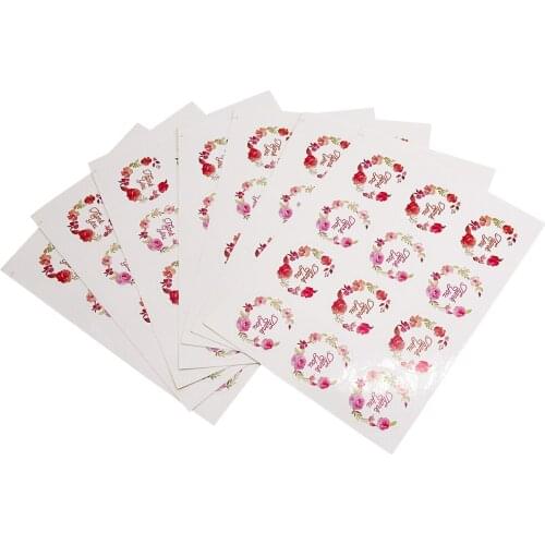 60pcs Thank You Stickers Seal Labels Gold Foil Paper Decoration Sticker For Handmade Wedding Gift Labels Stationery 3.5cm