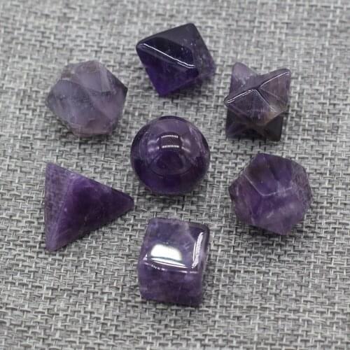 7Pcs Natural Stone Loose Beads Irregular Amethysts Whiskey Beer Red Wine Keep Your Drink Cold Long