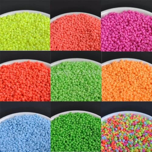 9 colors 2mm 5000pcs 3000pcs 1000pcs 2000pcs crystal Czech Neon Glass Seed beads For jewelry making DIY accessories