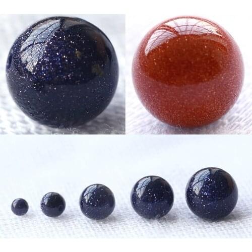 AAA Natural Gem Blue Gold Sand Stone Beads Round Loose Spacer Bead For Jewelry Making Diy Bracelet Accessories 4/6/8/10/12mm 15"