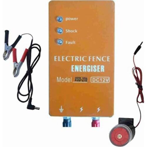 AT69 -Electric Fence Solar Energizer Charger Controller Horse Cattle Poultry Farm Animal Fence Alarm Livestock Tools,US Plug